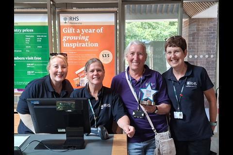 GLT Awards trophy with team at RHS Garden Wisley